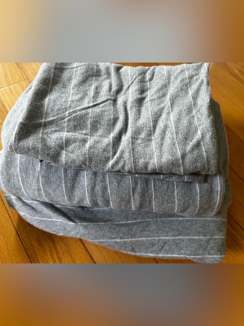 Pottery Barn Teen Gray Pinstripe sheet set